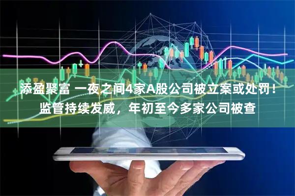 添盈聚富 一夜之间4家A股公司被立案或处罚！监管持续发威，年初至今多家公司被查
